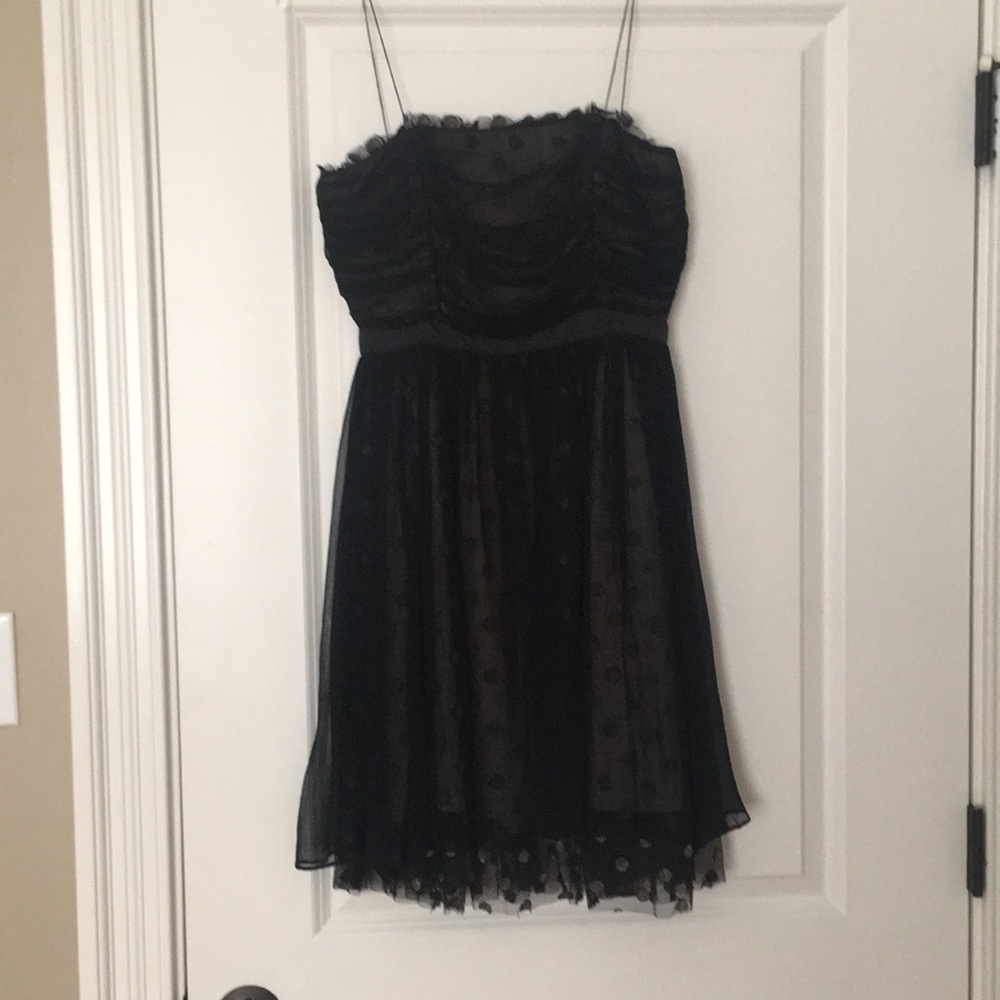 Black dress with gold accents mesh detailing!!